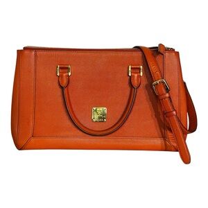 MCM Orange Two Way Crossbody Bag